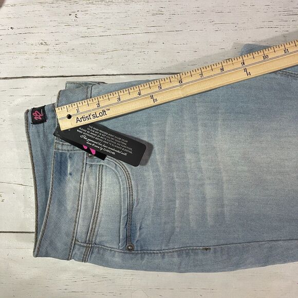 Bebe Skinny Jeans Womens Size 30 Blue Mid Rise Stretch Light Wash Denim NEW - Picture 6 of 14